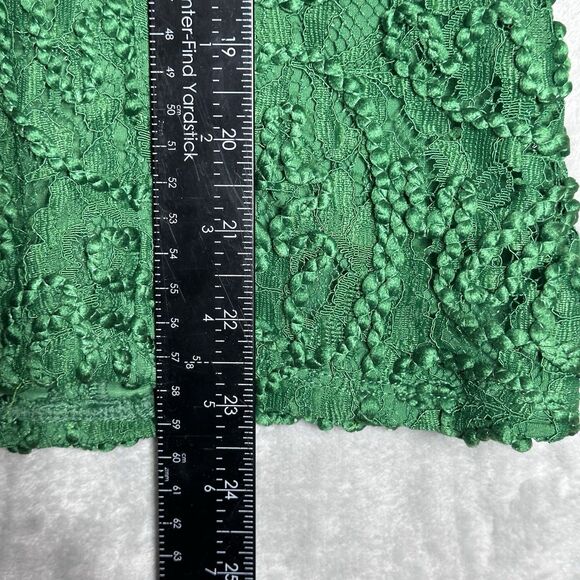 White House Black Market Green Lace Blouse - Picture 10 of 14